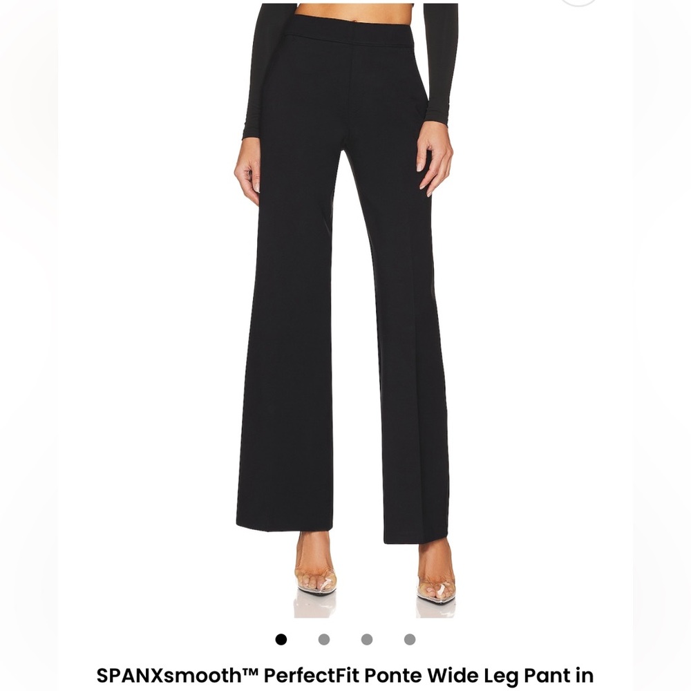 NWT- SPANX Black Wide Leg Trousers
